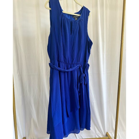 Jessica Howard Women's Plus 24W Royal Blue Flutter Dress - Picture 1 of 8